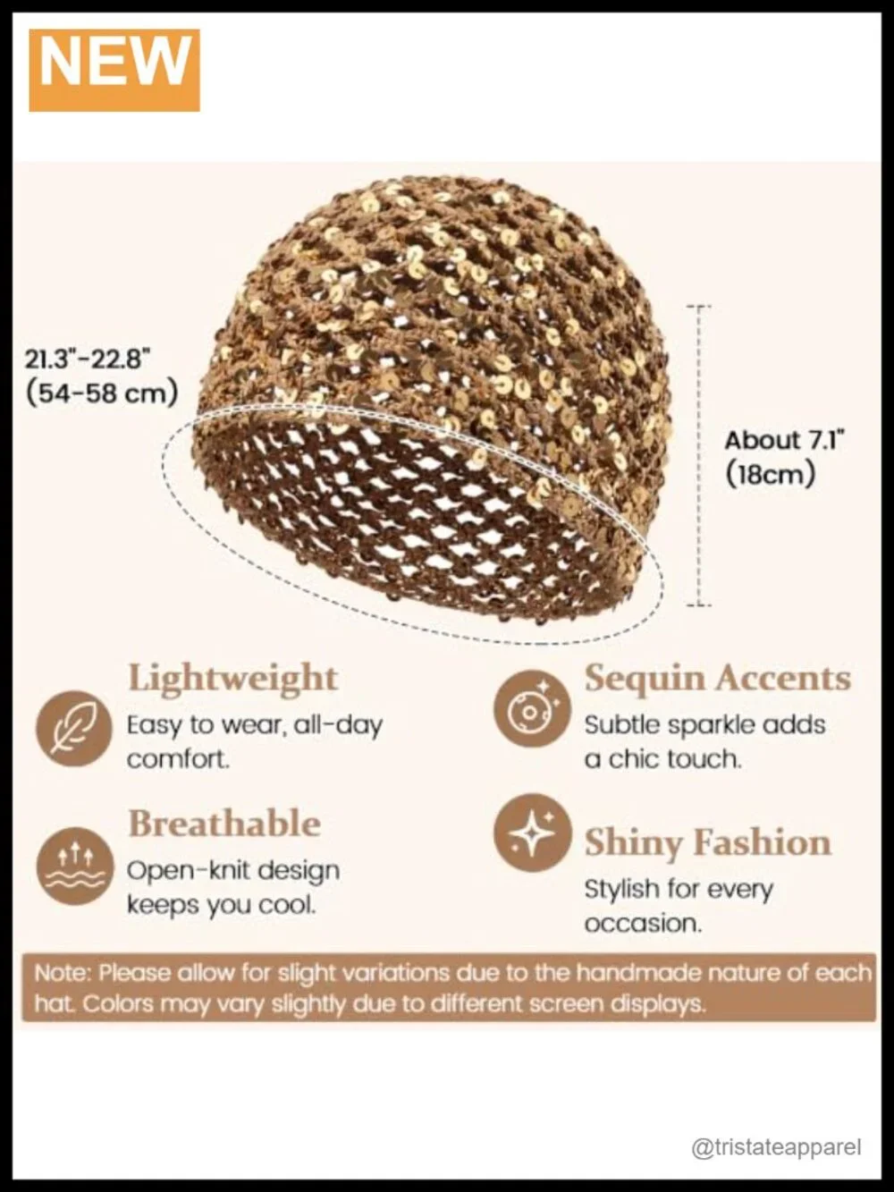 100% Cotton Handmade Sequin Crochet Beanie Hat Boho Skull Cap